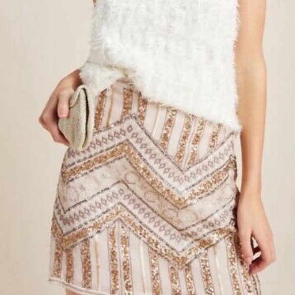 NWT Anthro Darla Embroidered Mini Skirt - Picture 2 of 7